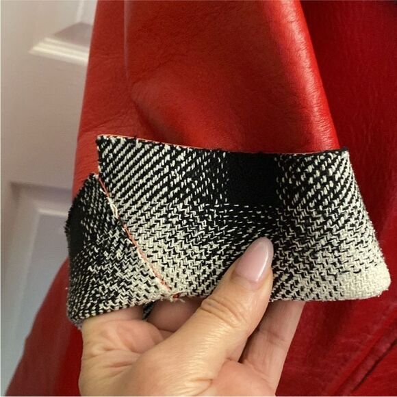 Chanel Red Leather Women's Jacket, S - Picture 3 of 12